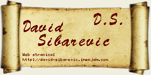 David Šibarević vizit kartica